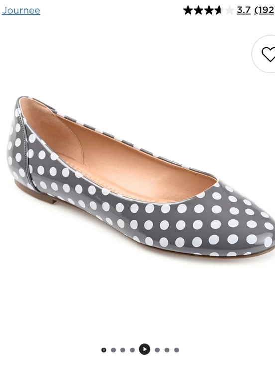 Journee Collection Shoes - Journee Collection Gray Polka Dot Ballet Flats NEW